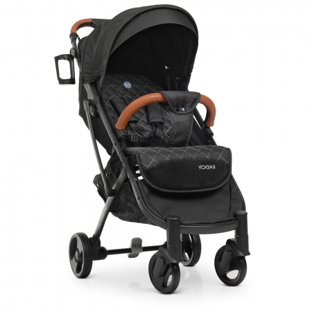 Детская прогулочная коляска Yoga II на черной раме M 3910-1 черный