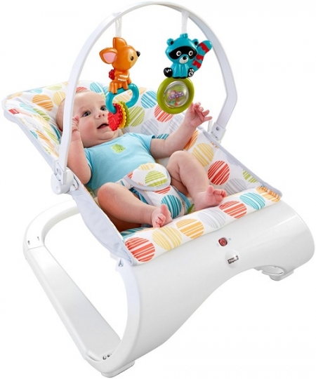 Детское кресло шезлонг  баунсер Fisher-Price ПЕРВЫЕ ДРУЗЬЯ (Comfort Bouncer)