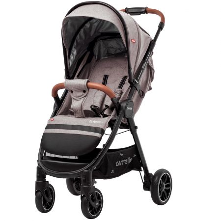 Коляска прогулочная CARRELLO Eclipse CRL-12001/1 Cotton Beige в льне +дождевик M /1/