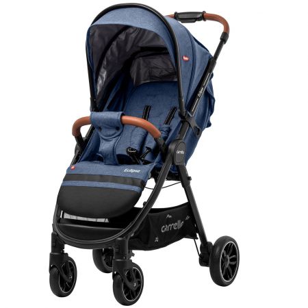 Коляска прогулочная CARRELLO Eclipse CRL-12001/1 Denim Blue в льне +дождевик M /1/