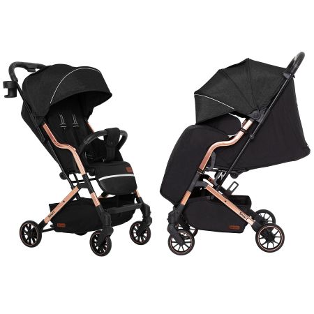 Коляска прогулочная CARRELLO Smart CRL-5504 Night Black +дождевик S/1/
