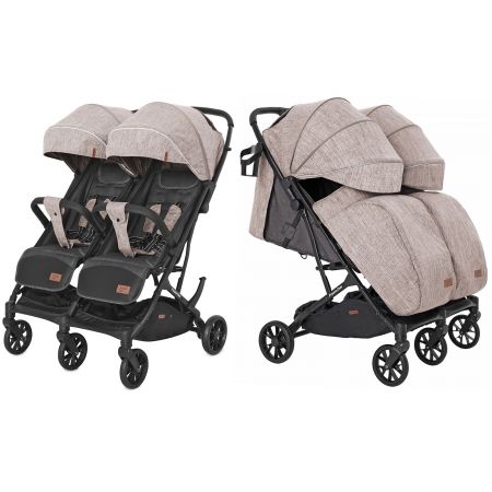 Коляска прогулочная CARRELLO Presto Duo CRL-5506 Steam Beige +дождевик /1/ MOQ