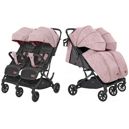 Коляска прогулочная CARRELLO Presto Duo CRL-5506 Cherry Pink +дождевик /1/ MOQ