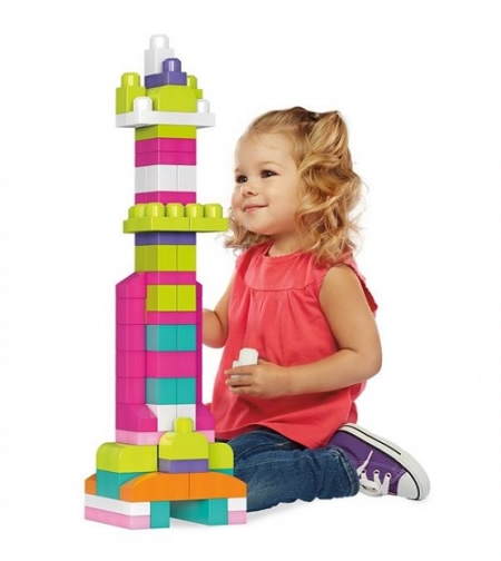 Конструктор Mega Bloks Fisher-Price первые строители Мега Блокс. 80 деталей
