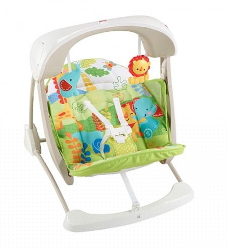 Колыбель - качели Тропические друзья Fisher-Price  с технологией "Умное качание"