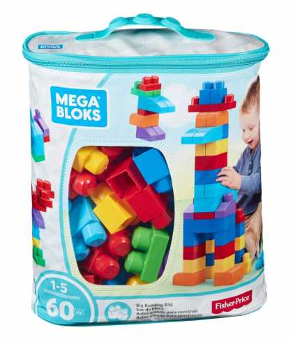 Конструктор классический в мешке (60 дет.) Mega Bloks