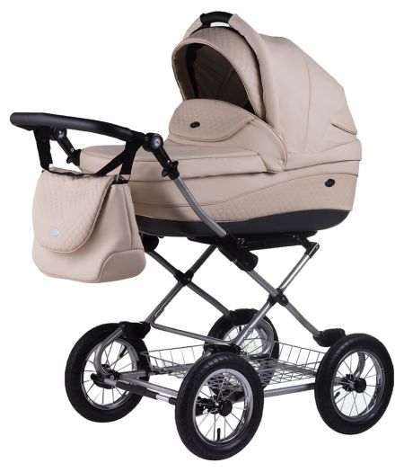 Коляска 2 в 1 классическая Roan Emma (12"sery) E18 бежевый