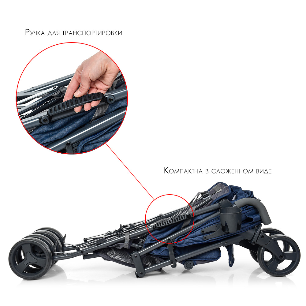 Прогулочная коляска-трость El Camino Breez ME 1029 Space Blue