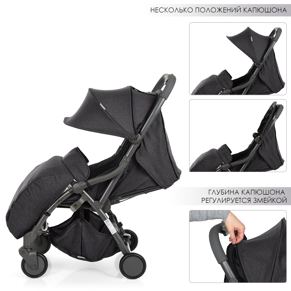 Прогулочная коляска Handy с автоматическим механизмом складывания, ME 1034L Graphite