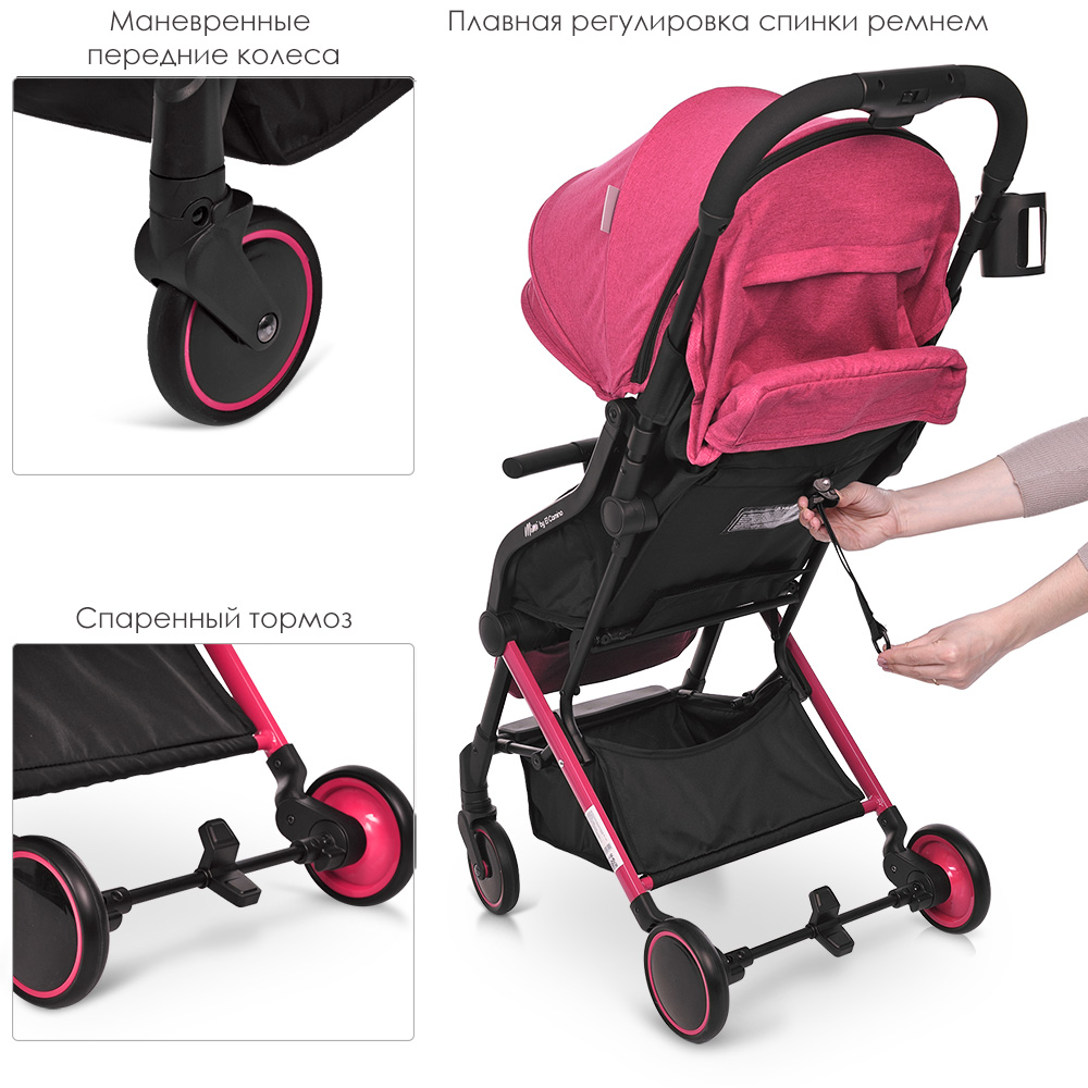 Детская прогулочная коляска El Camino Mimi ME 1036L Candy Pink