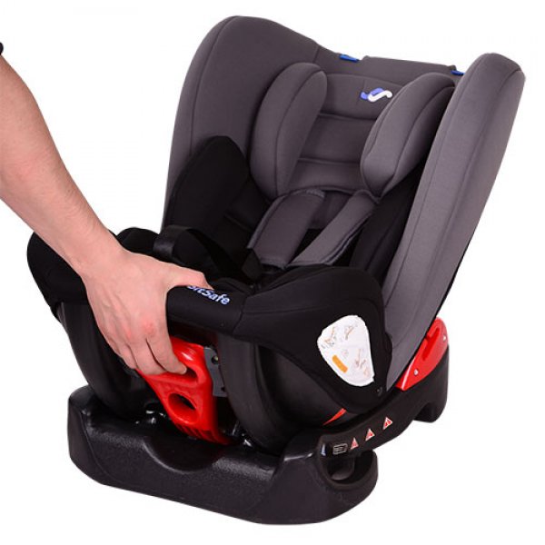 Детское автокресло группа 0+/1 (до 18кг) Bambi M 2780 Silver Gray
