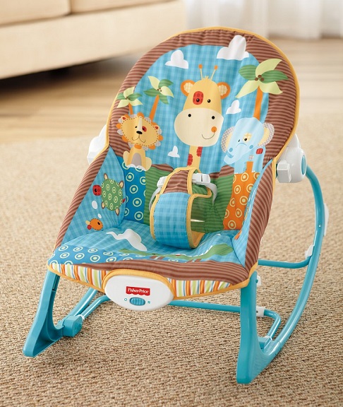 Кресло-качалка Fisher-Price ЗАБАВНЫЕ ДЖУНГЛИ с вибрацией