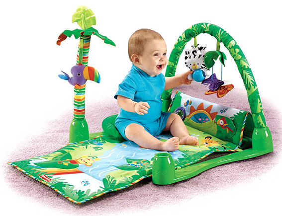 Коврик развивающий 3 в 1 «Джунгли» Fisher-Price Rainforest 1-2-3 Musical Gym