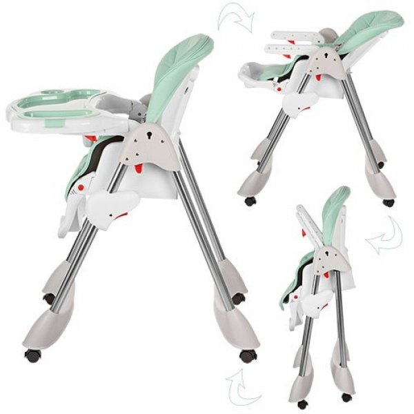 Стульчик для кормления, регулируется спинка, Bambi M 3216-5-2 мята
