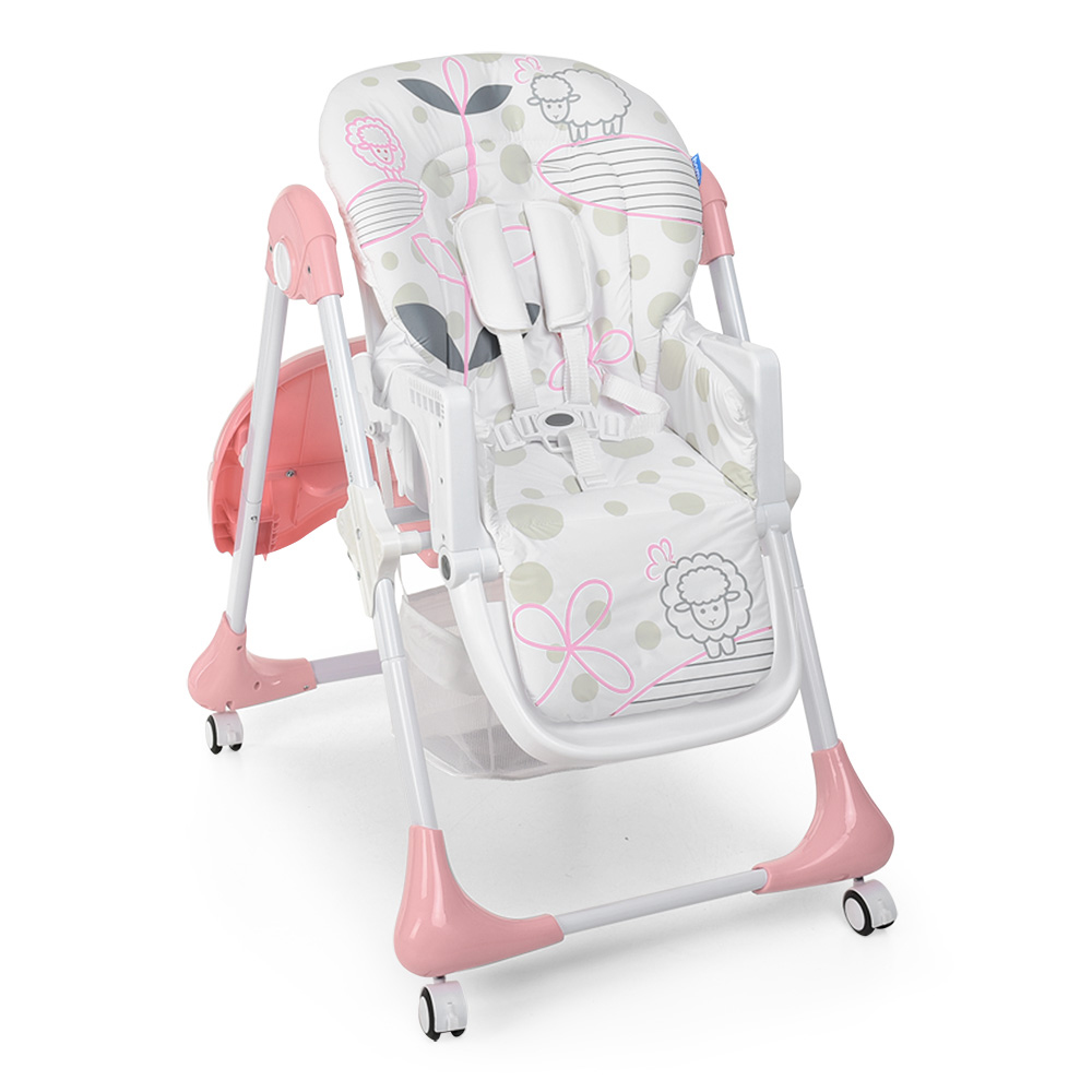 Стульчик для кормления с регулируемой спинкой Bambi M 3233 Lamb Light Pink