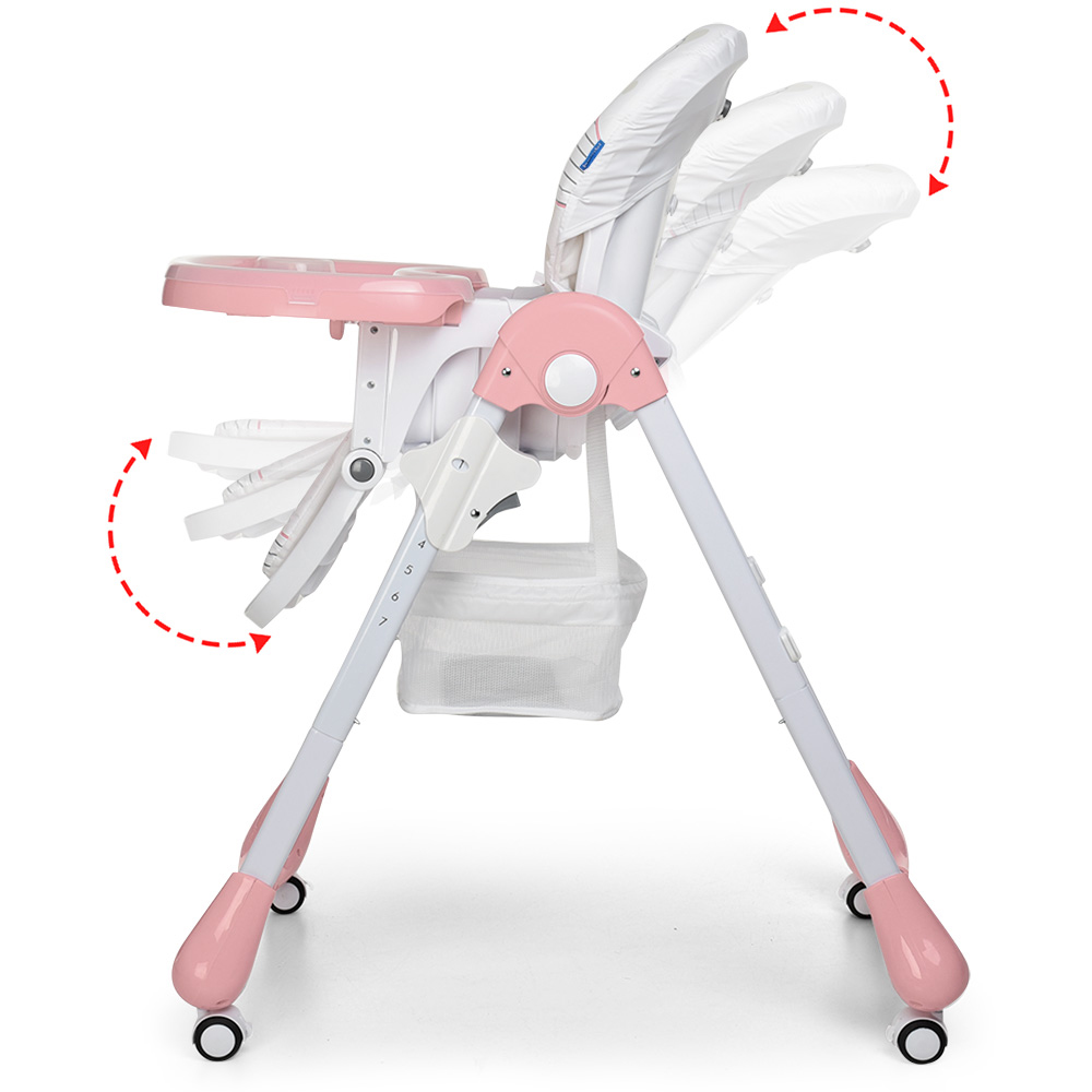 Стульчик для кормления с регулируемой спинкой Bambi M 3233 Lamb Light Pink