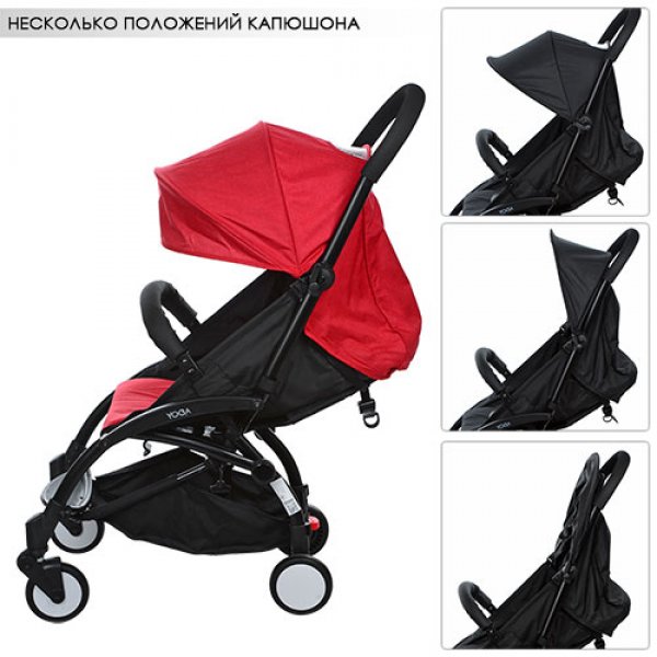 Детская прогулочная коляска YOGA M 3548-3, красная