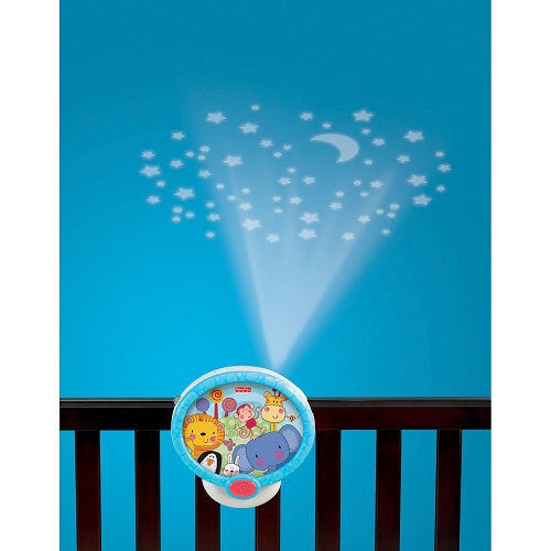 Мобиль на детскую кроватку Fisher-Price с мерцающими огнями и проектор Звездное небо (два в одном)