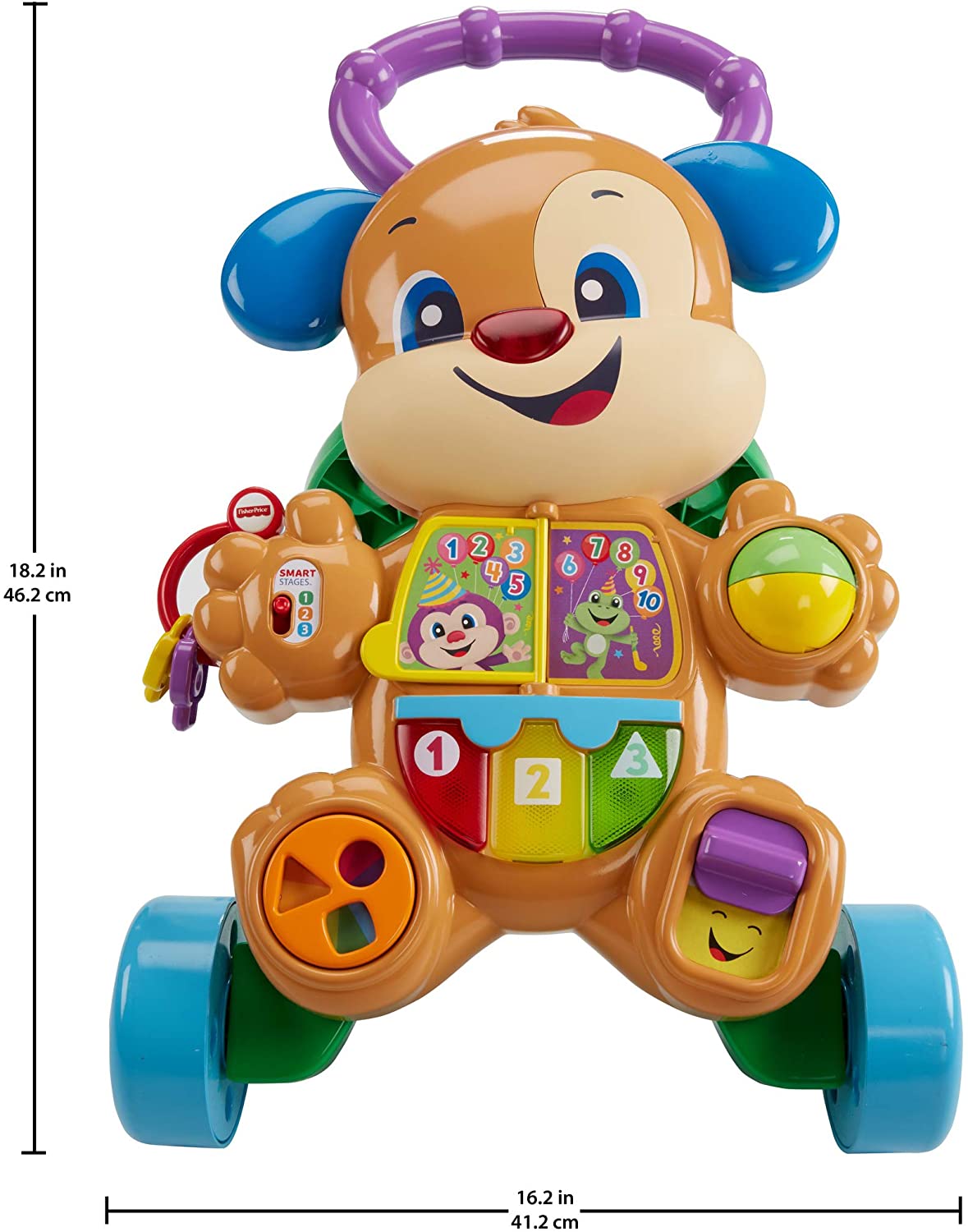 Музыкальные ходунки толкатель Умный щенок Fisher-Price Learn with Puppy Walker