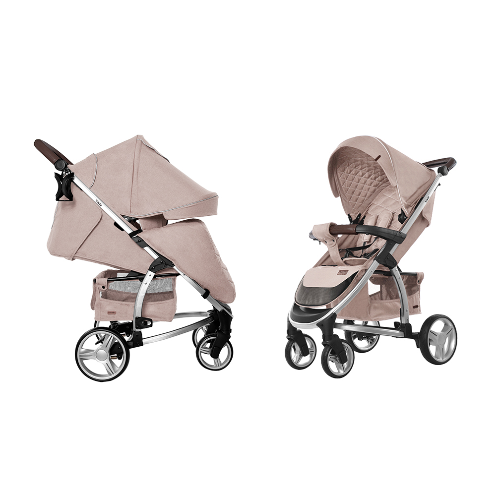 Коляска прогулочная CARRELLO Vista CRL-8505 Stone Beige в льне +дождевик L /1/ MOQ