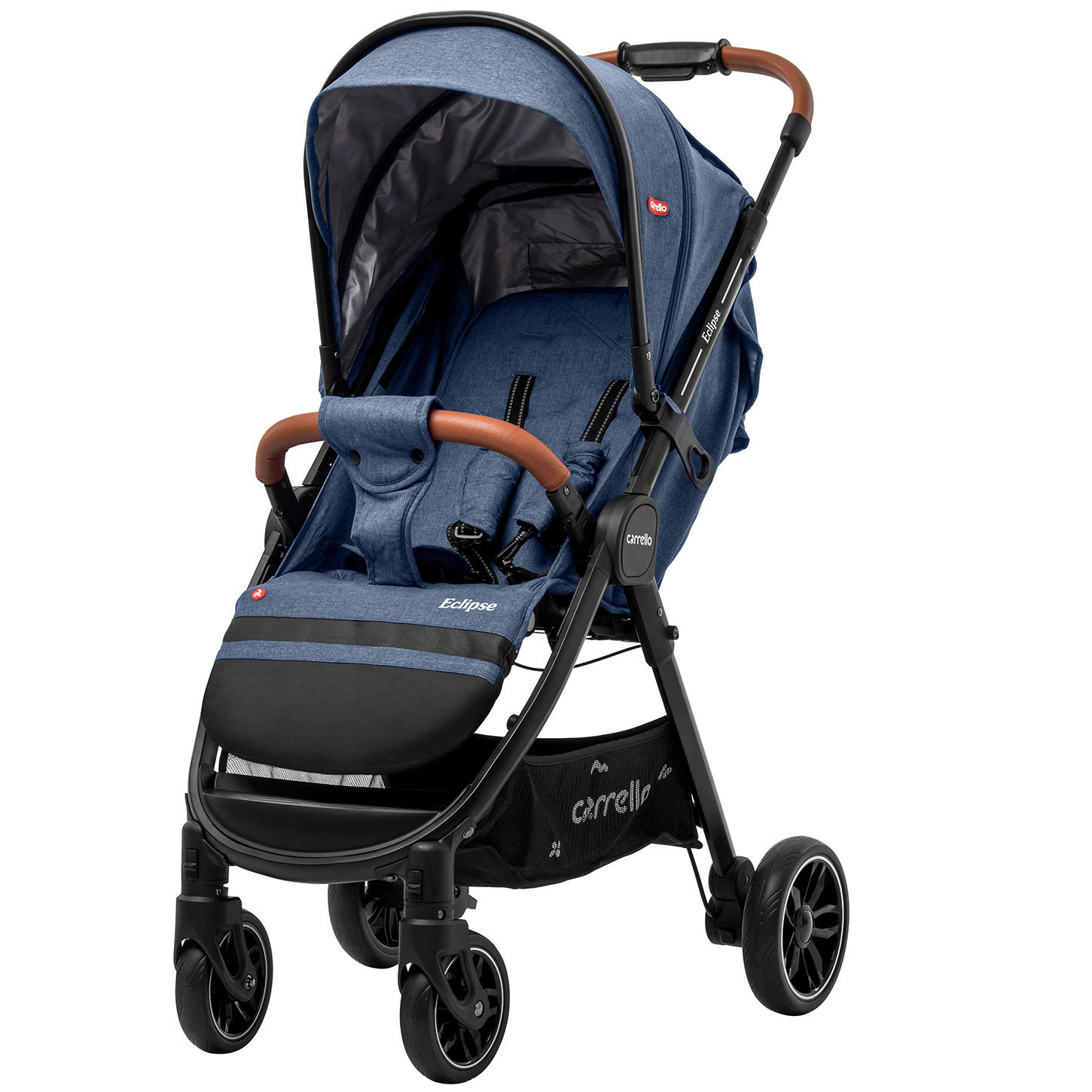 Коляска прогулочная CARRELLO Eclipse CRL-12001/1 Denim Blue в льне +дождевик M /1/