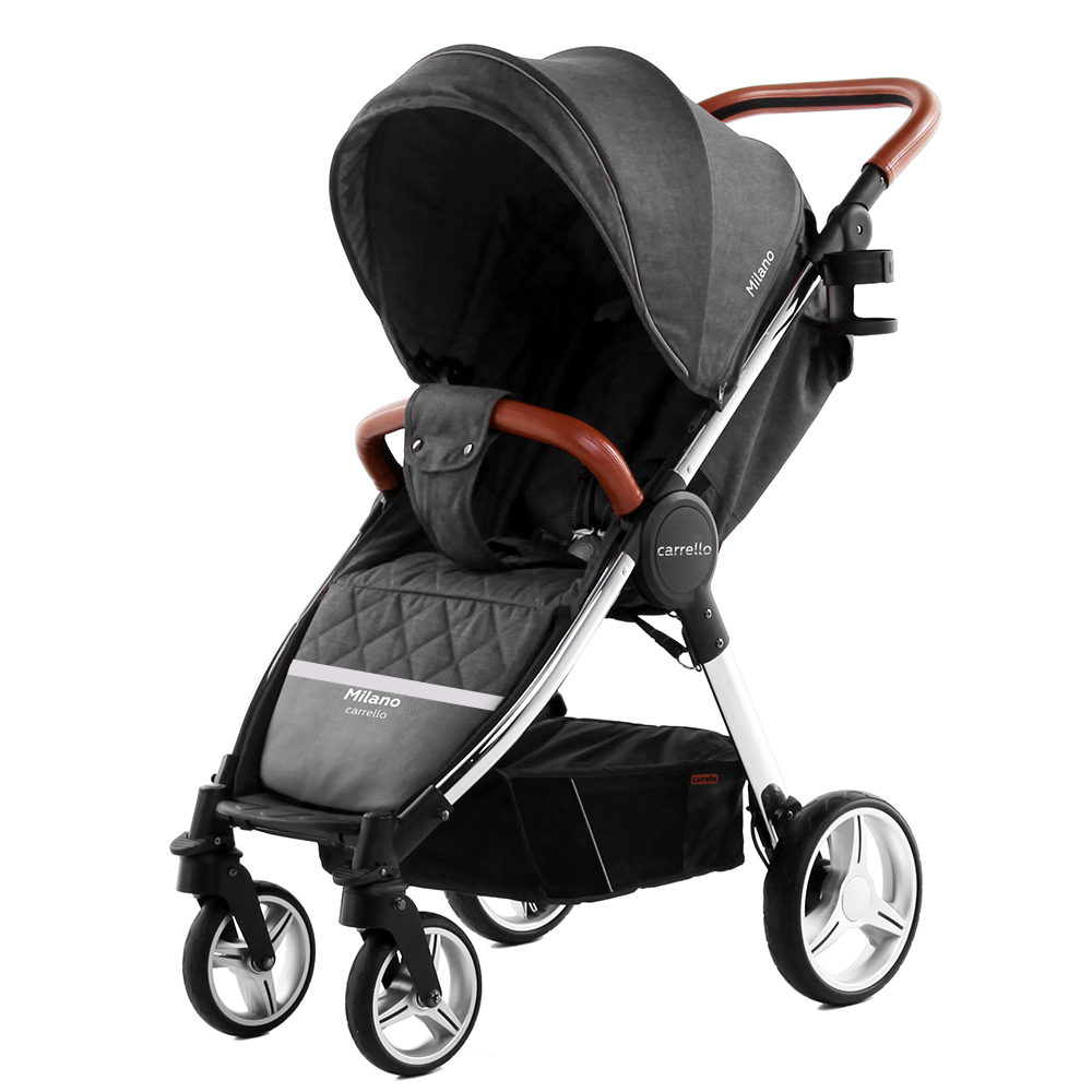 Коляска прогулочная CARRELLO Milano CRL-5501 Solid Grey +дождевик L /1/ MOQ