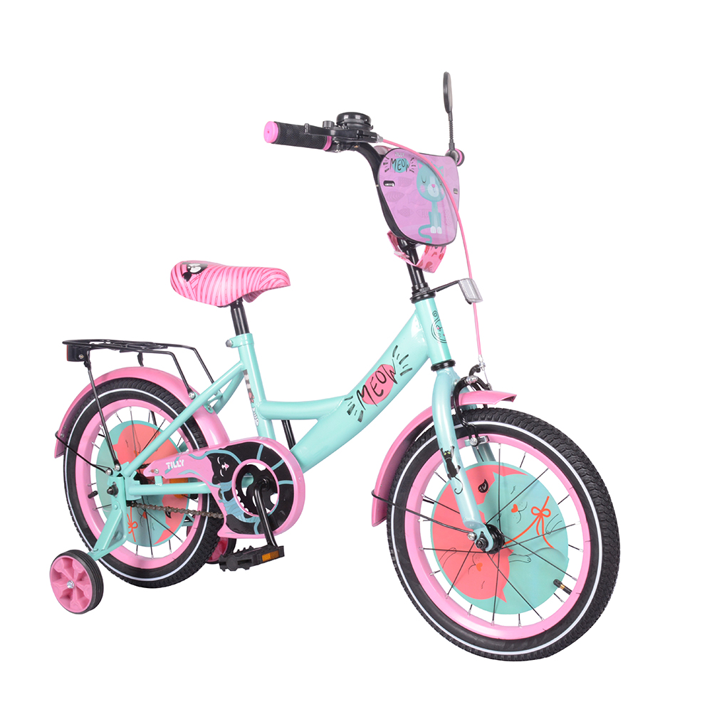 Велосипед TILLY Meow 16" T-216218/1 azure+pink /1/