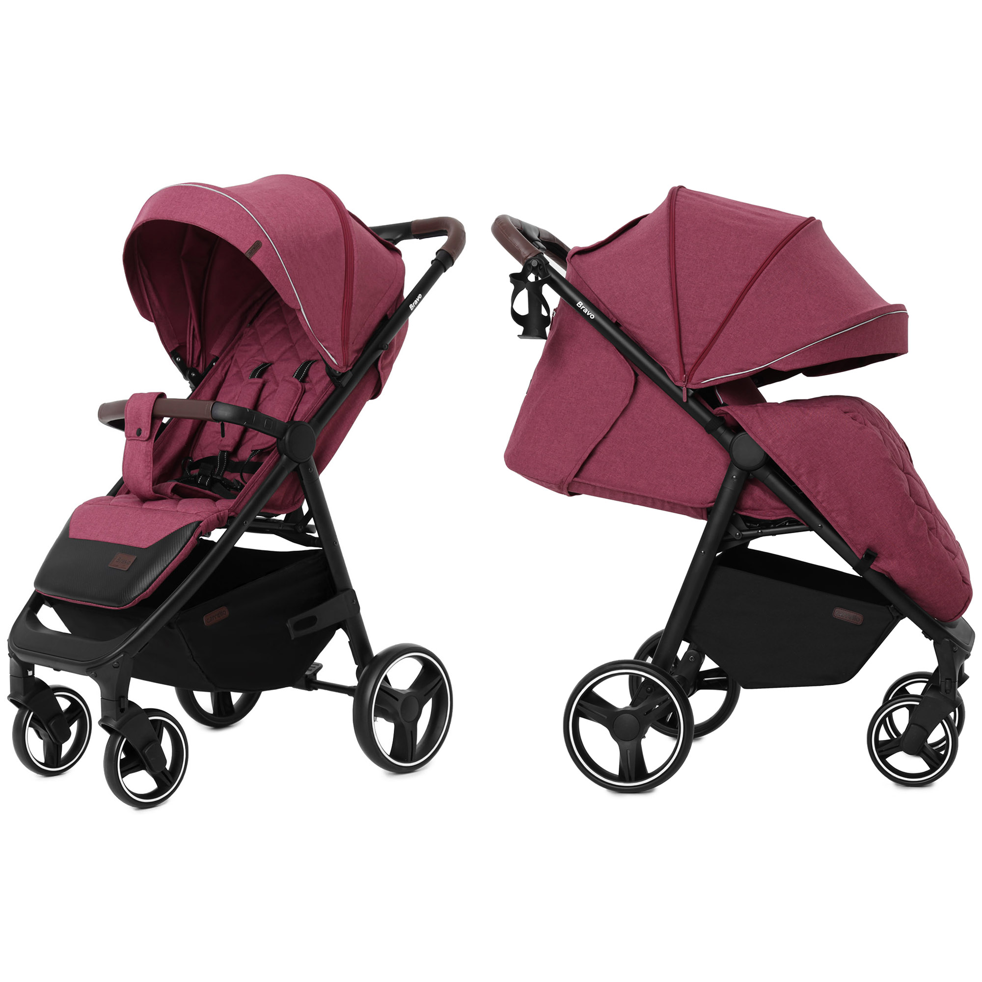 Коляска прогулочная CARRELLO Bravo CRL-8512 Chili Red +дождевик L /1/ MOQ