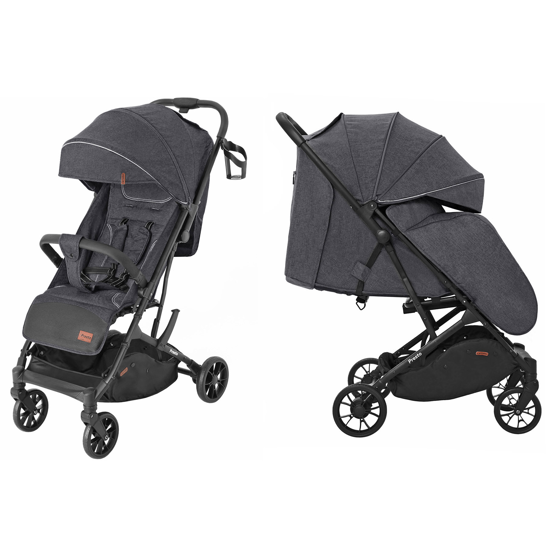 Коляска прогулочная CARRELLO Presto CRL-9002 Oil Grey +дождевик М /1/ MOQ
