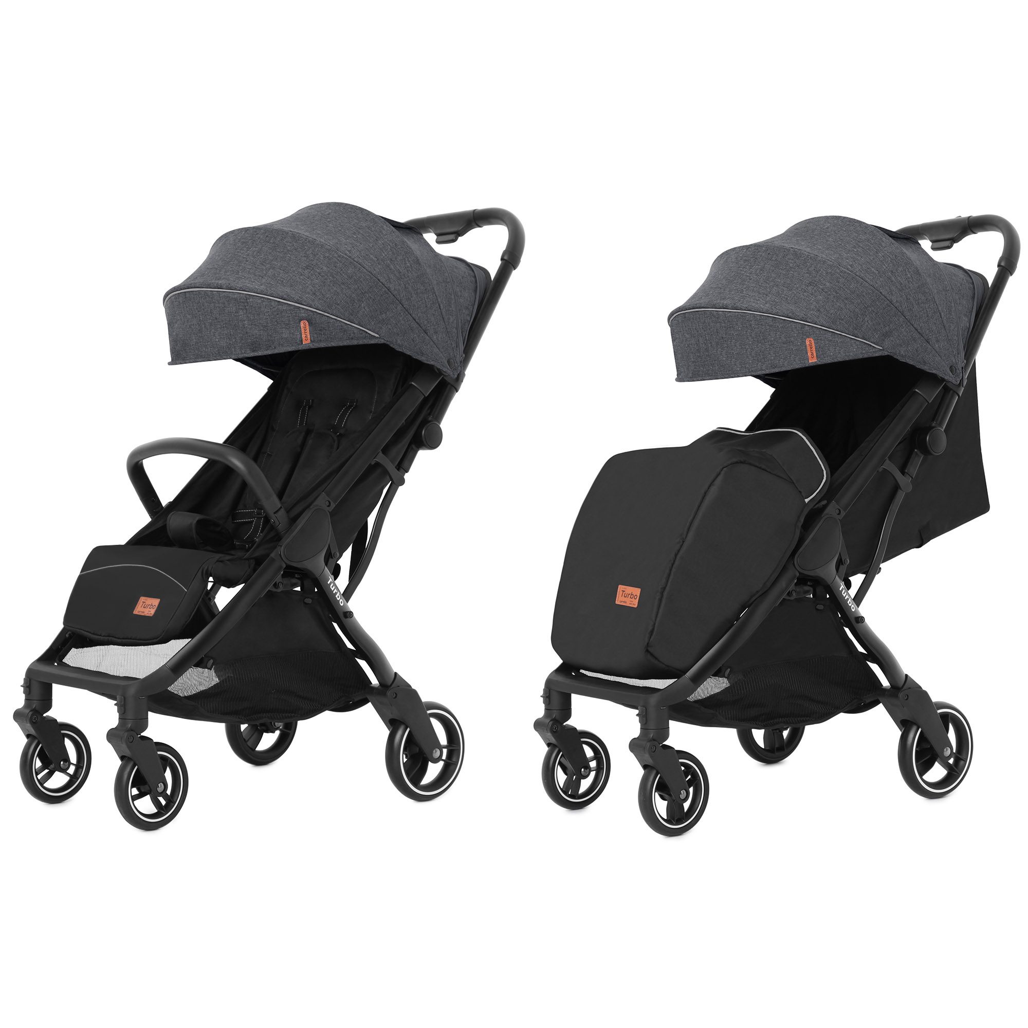 Коляска прогулочная CARRELLO Turbo CRL-5503 Moon Grey +дождевик S /1/ MOQ