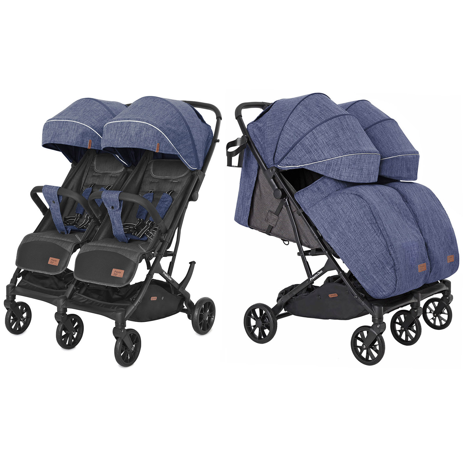 Коляска прогулочная CARRELLO Presto Duo CRL-5506 Oxford Blue +дождевик /1/ MOQ