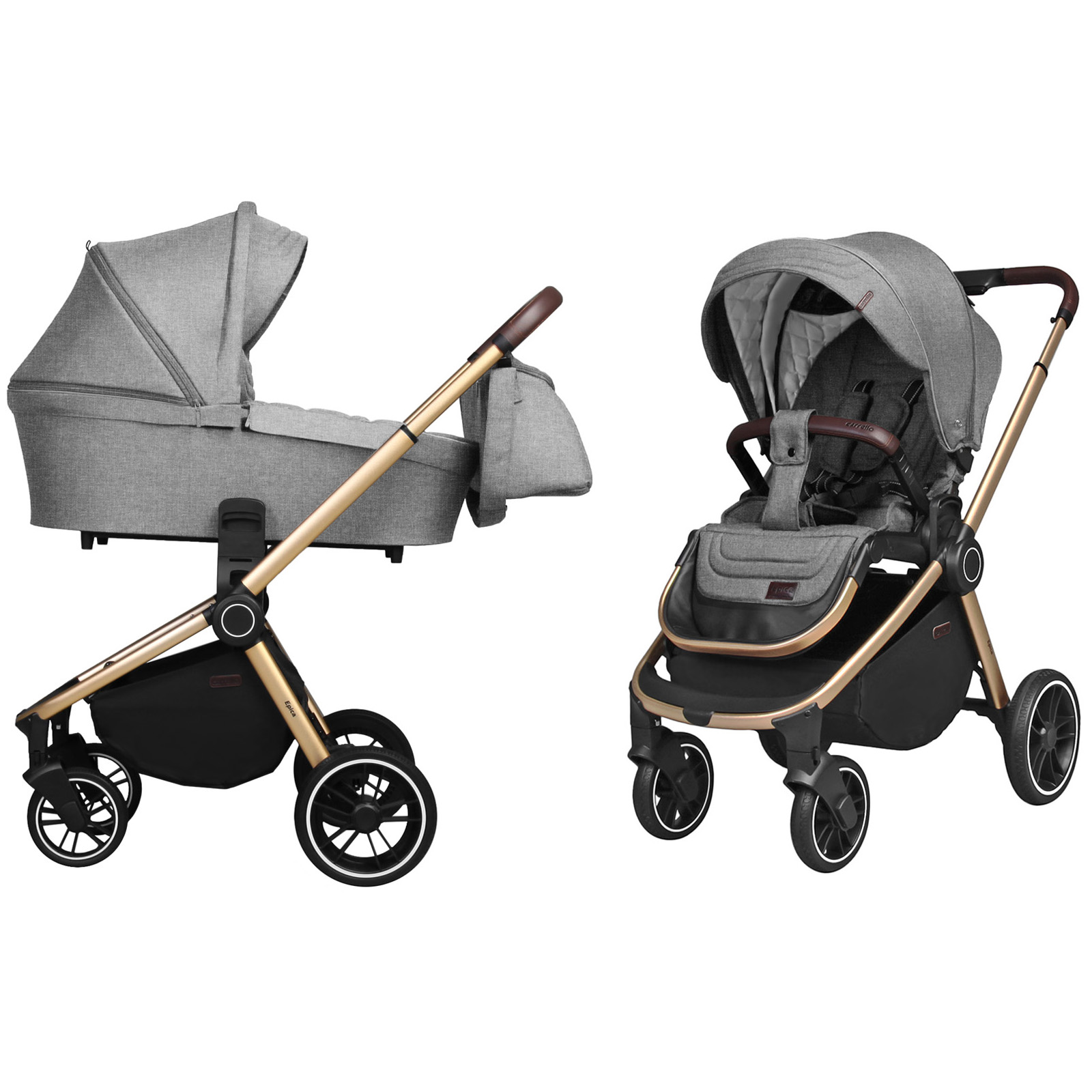 Коляска универсальная CARRELLO Epica CRL-8510 (2in1) Silver Grey +дождевик /1/
