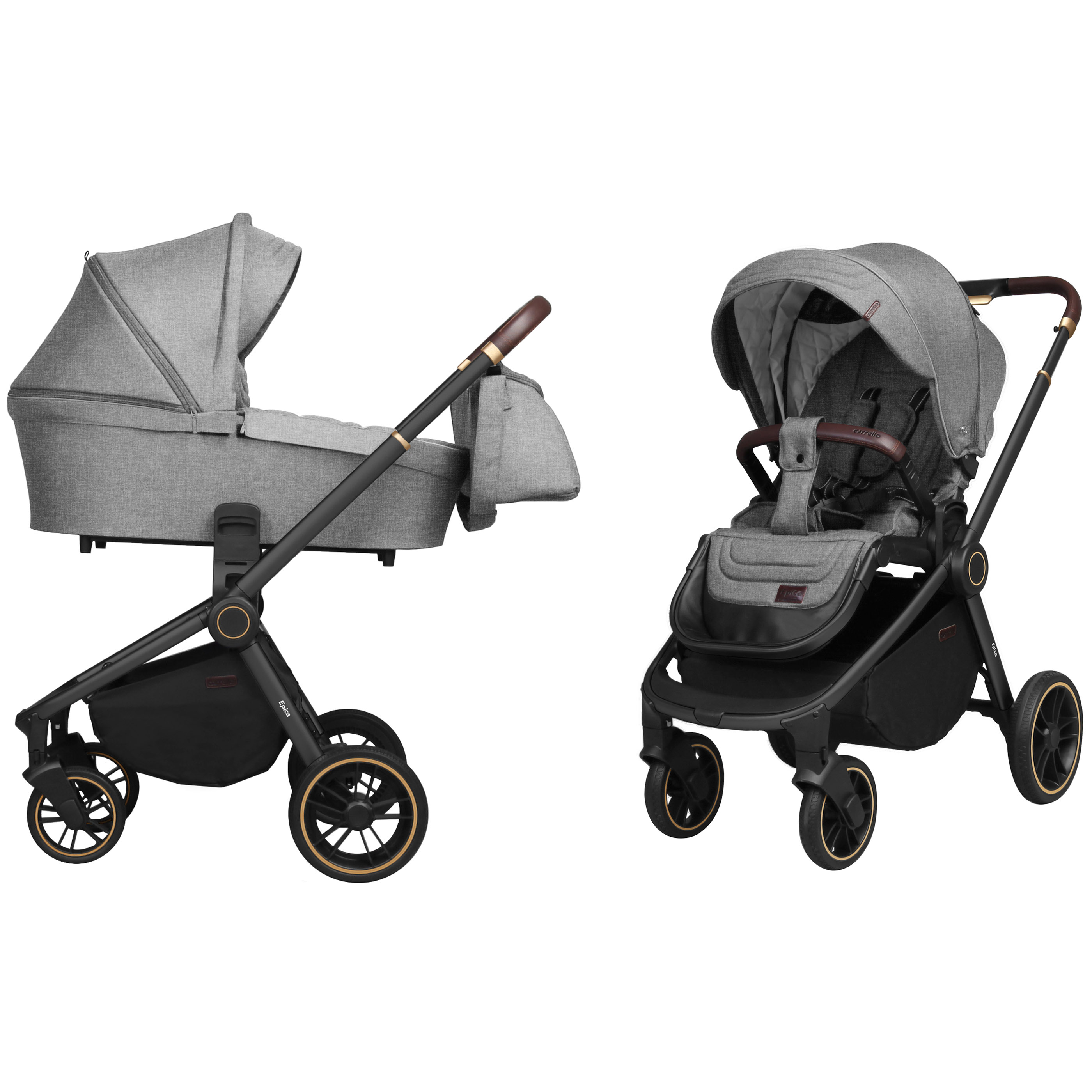 Коляска универсальная CARRELLO Epica CRL-8510/1 (2in1) Silver Grey +дождевик /1/