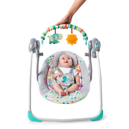 Электронные качели Bright Starts Маленькие Джунгли Брайт Старс Itsy Bitsy Jungle Portable Swing
