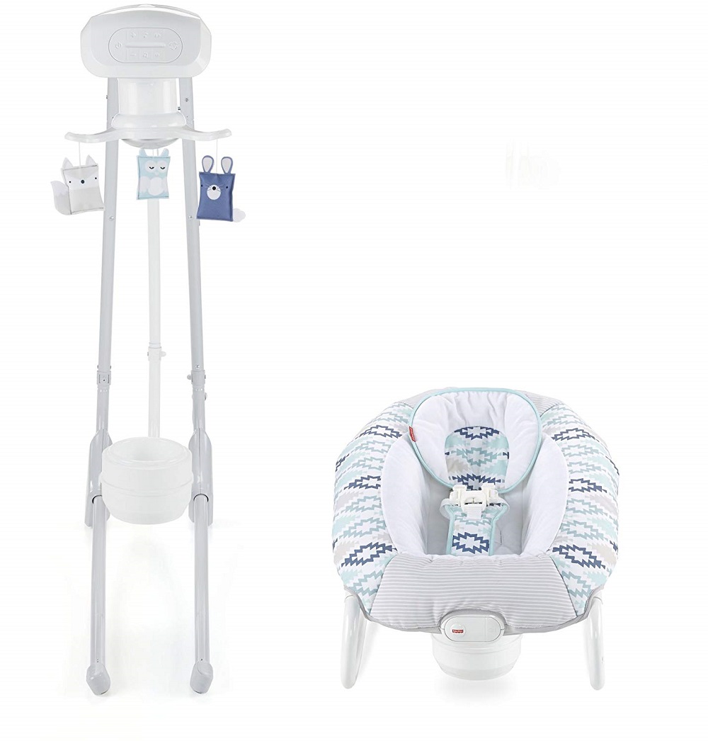 Укачивающий центр Fisher-Price 2-in-1 Deluxe Swing, колыбель-качели «ЛЕСНЫЕ ЧУДЕСА»