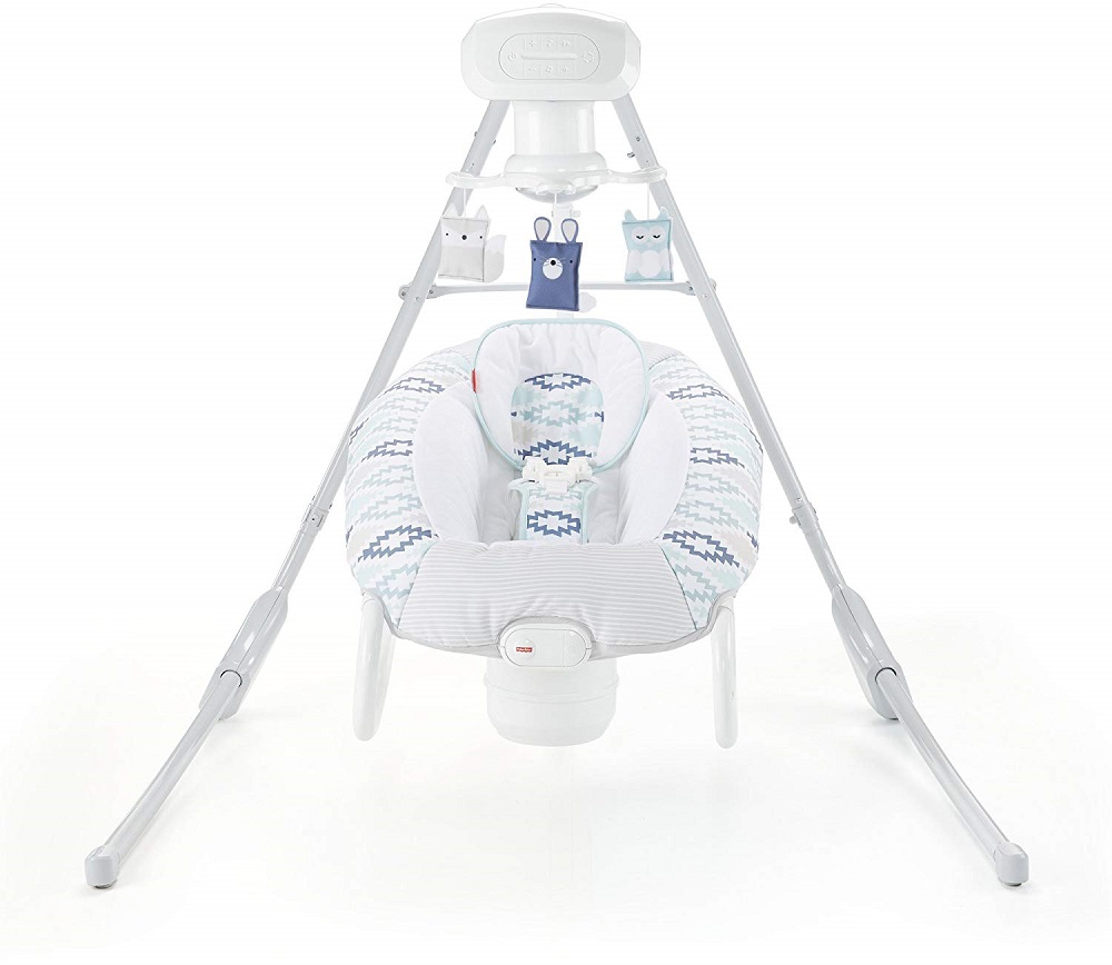 Укачивающий центр Fisher-Price 2-in-1 Deluxe Swing, колыбель-качели «ЛЕСНЫЕ ЧУДЕСА»