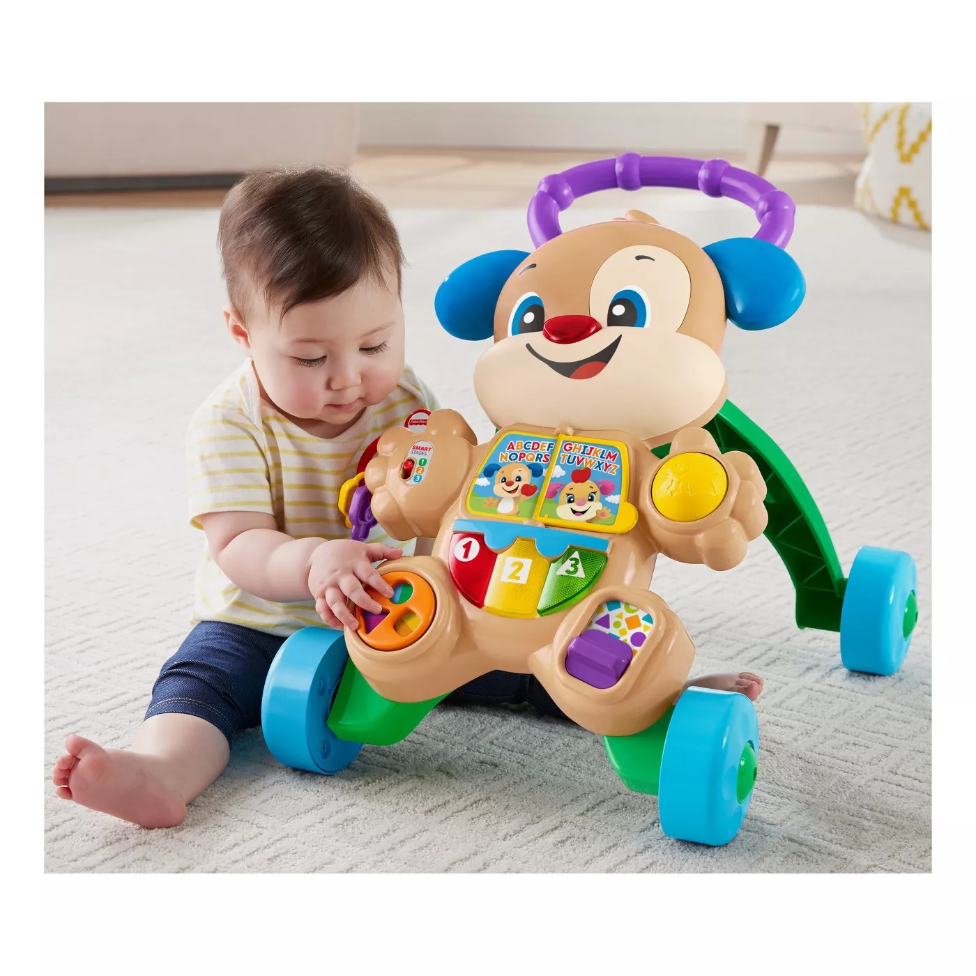 Музыкальные ходунки толкатель Умный щенок Fisher-Price Learn with Puppy Walker