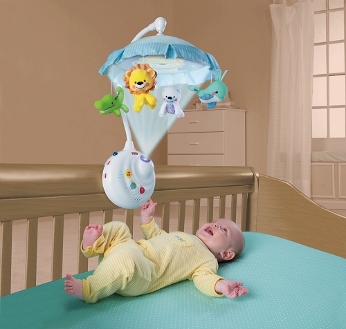 Мобиль музыкальный Fisher Price "Чудесная планета" 2 в 1 ( с проектором)