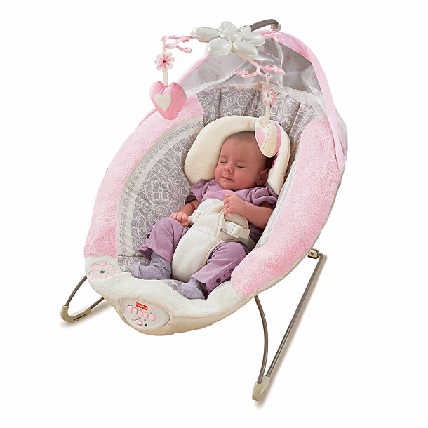 Детский шезлонг Fisher price МОЕ СЕРДЕЧКО для новорожденных. Люкс класс