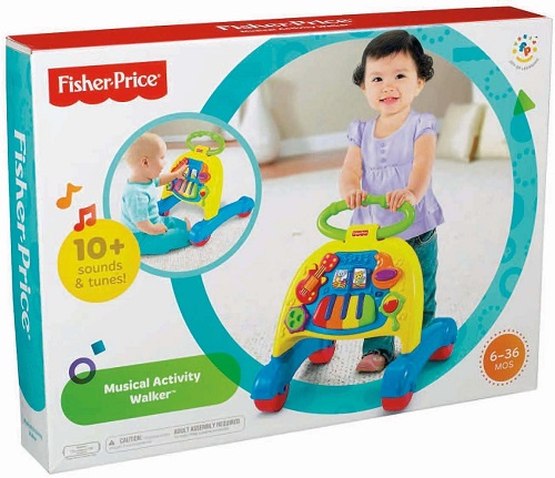Музыкальные ходунки толкатель с музыкой «Оркестр» Fisher Price Brilliant Basics Musical Activity Walker