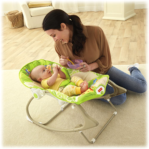 Массажное кресло-качалка Fisher-Price «Веселые обезьянки»  для детей от рождения и до 3-х лет
