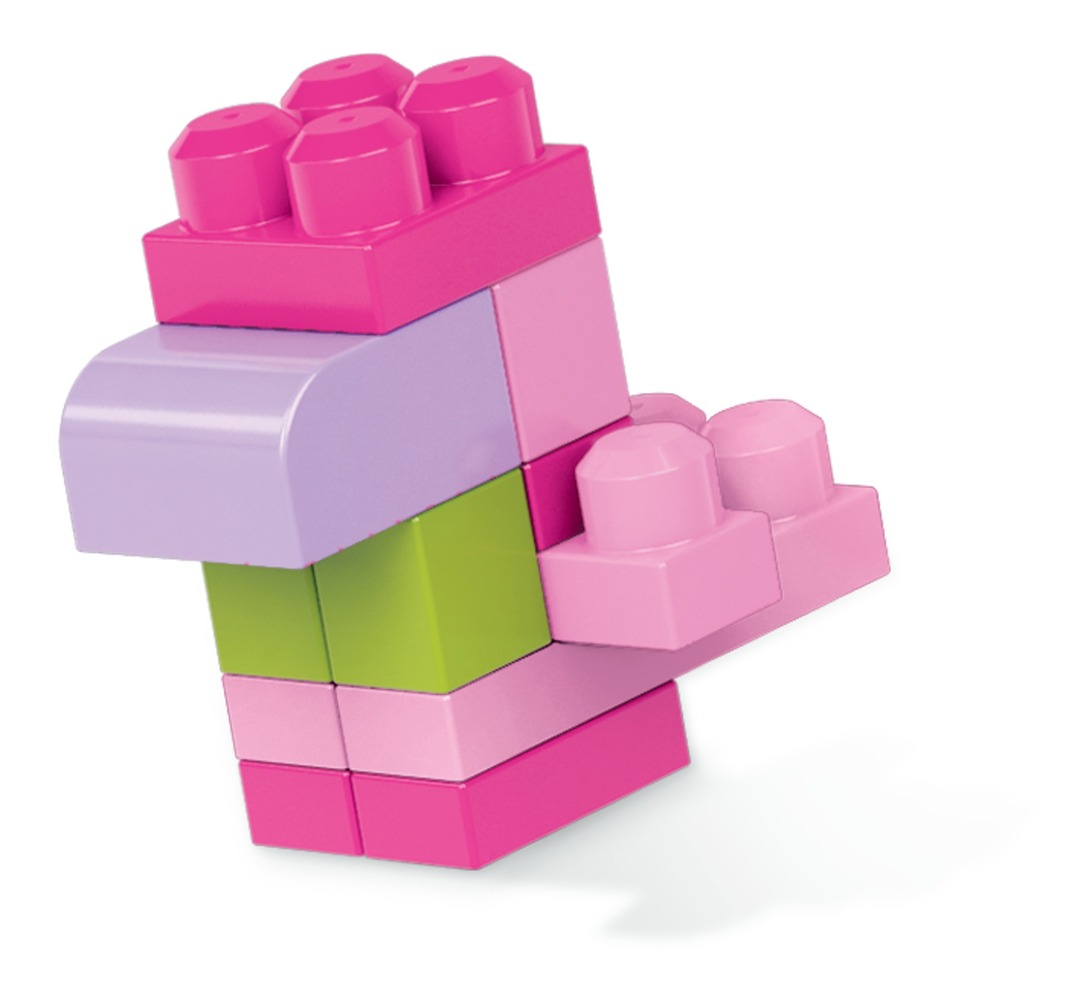 Конструктор розовый в мешке (60 дет.) Mega Bloks