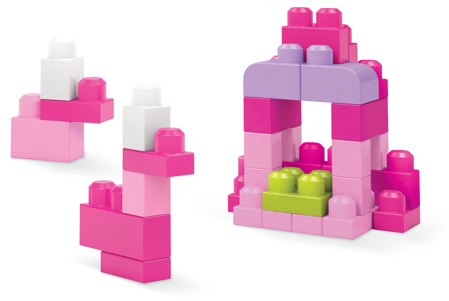 Конструктор розовый в мешке (60 дет.) Mega Bloks