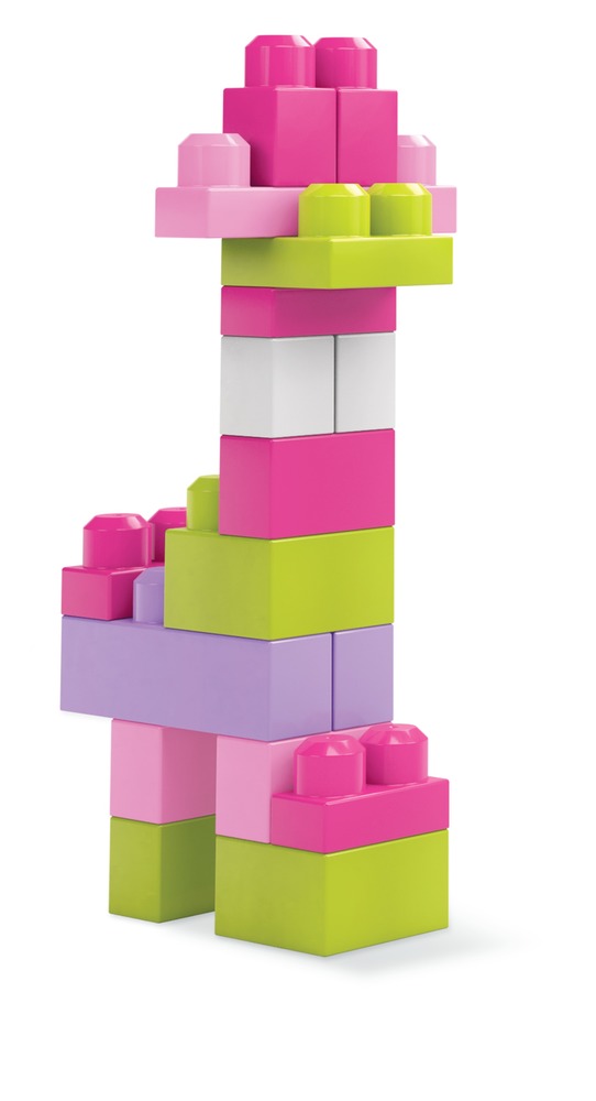 Конструктор розовый в мешке (60 дет.) Mega Bloks