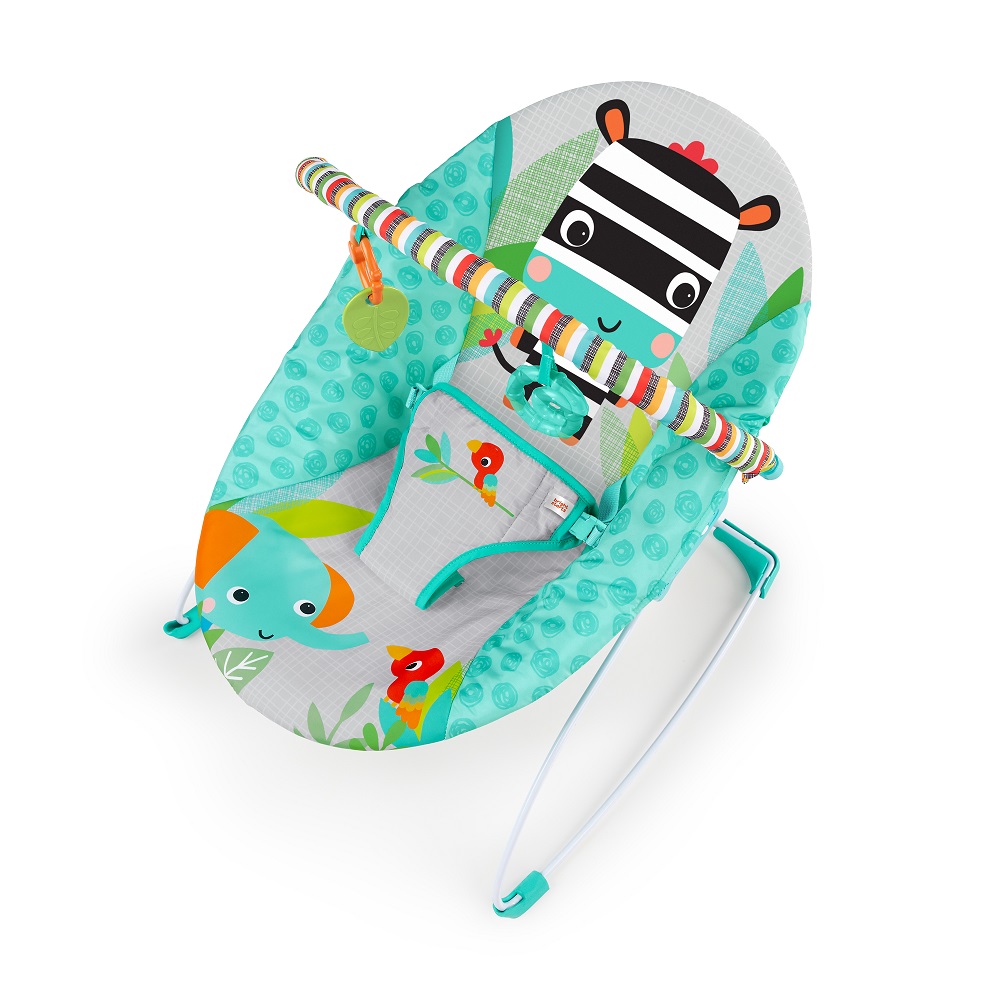 Детский шезлонг -качалка ЗЕБРА Bright Starts zig zag zebra vibrating bouncer