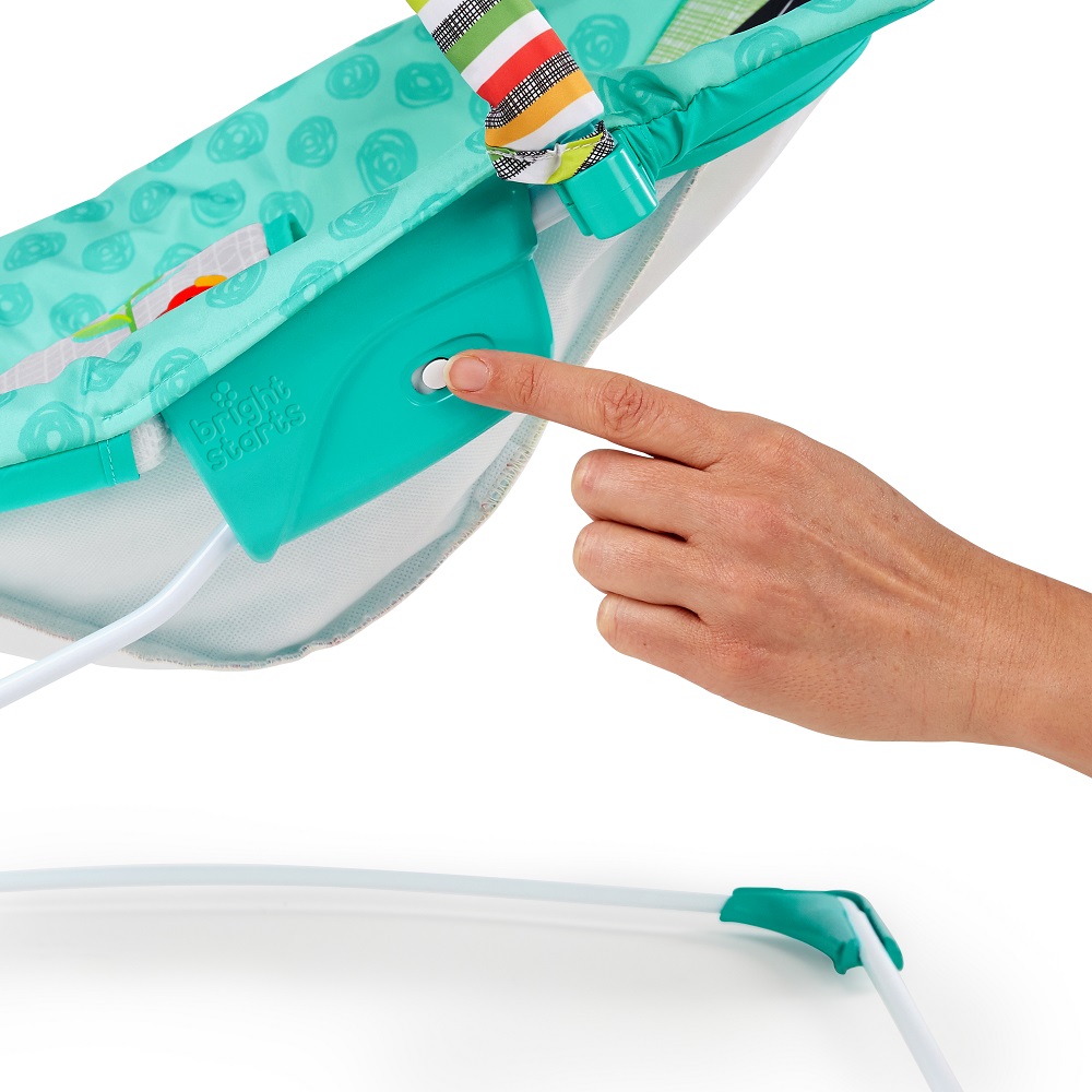 Детский шезлонг -качалка ЗЕБРА Bright Starts zig zag zebra vibrating bouncer