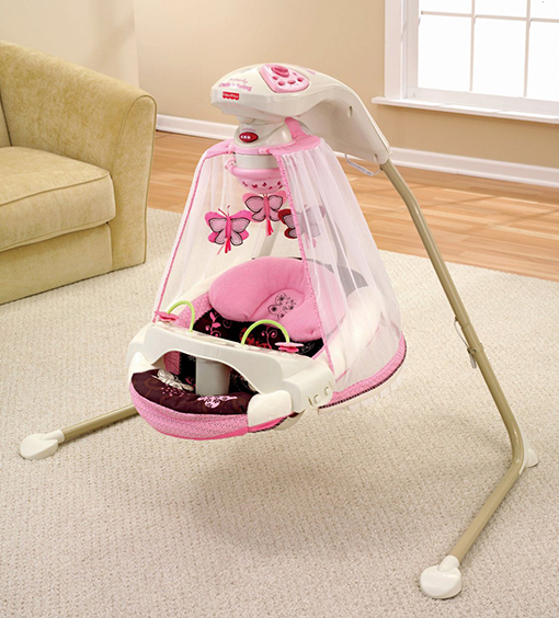 Колыбель-качели, укачивающий центр Fisher-Price с проектором «Бабочка Мокко» (Mocha Butterfly Papasan)