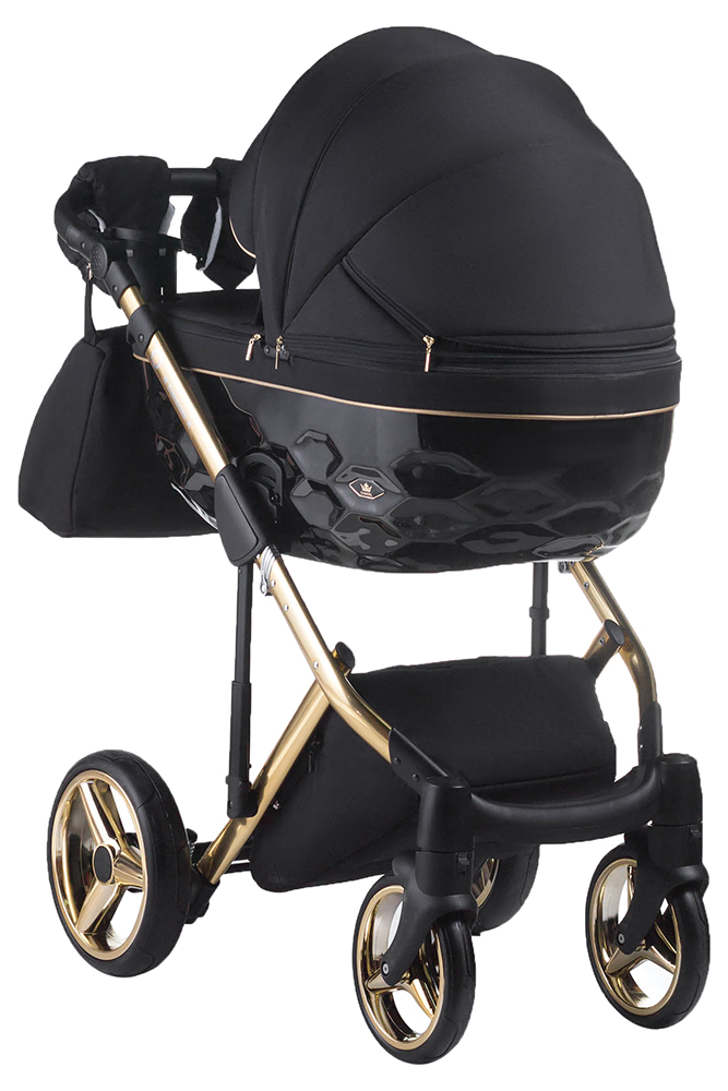Коляска 2 в 1 Adamex Chantal Polar (Gold) C1-A черный