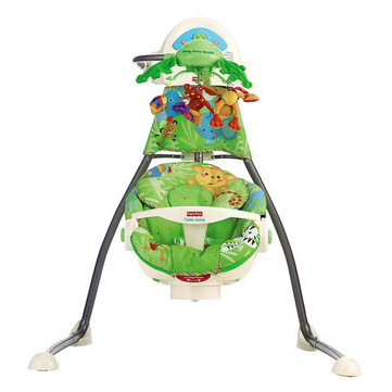 Укачивающий центр с мобилем (колыбель-качели) «Джунгли» Fisher-Price Rainforest