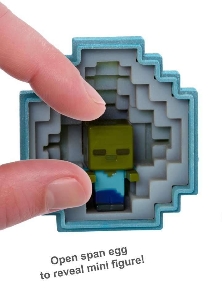 Яйцо призывания с мини-фигуркой моба Minecraft в асс.